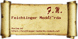Feichtinger Medárda névjegykártya